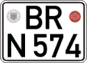 German license plate, Regular plates