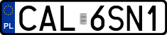 License plates of Poland, Regular car plates