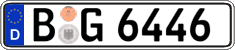 German license plate, Regular plates