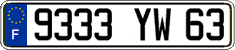 French license plate, FNI