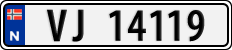 License plate of Norway, Cars