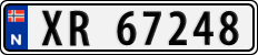 License plate of Norway, Cars