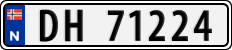 License plate of Norway, Cars