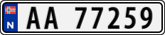 License plate of Norway, Cars