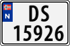 License plate of Norway, Cars