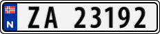 License plate of Norway, Cars