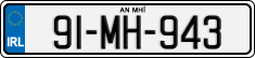 License plate of Ireland, Regular plates
