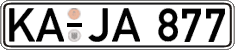 German license plate, Regular plates