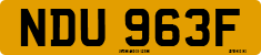 License plate of the United Kingdom, 1963 year system