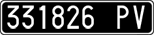 License plate of Italy, Cars (1927 year series)