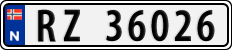 License plate of Norway, Cars