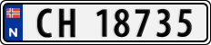 License plate of Norway, Cars