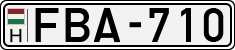 license plates of Hungary, Cars (1990)
