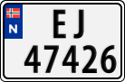 License plate of Norway, Cars