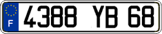 French license plate, FNI
