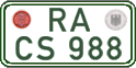 German license plate, Regular plates