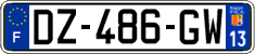 French license plate, SIV (ordinary)