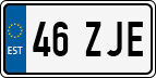 License plate of Estonia, Regular car plates (US-size)