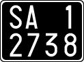 License plate of Italy, Cars (1927 year series)