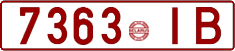 License plate Belarus, Cars (1992)
