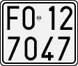 License plate of Italy, Motorcycles (1927 year series)