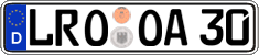 German license plate, Regular plates