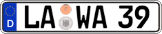 German license plate, Regular plates