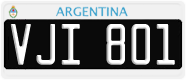 License plate of Argentina, Cars (1995, ABC 123)