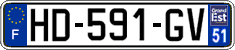 French license plate, SIV (ordinary)