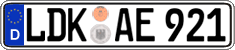 German license plate, Regular plates