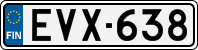 License plate of Finland, Cars