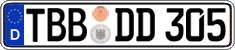 German license plate, Regular plates