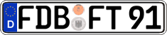 German license plate, Regular plates
