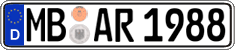 German license plate, Regular plates