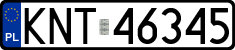 License plates of Poland, Regular car plates