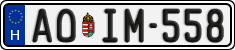license plates of Hungary, Regular plates (2022)