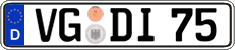 German license plate, Regular plates