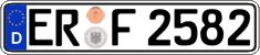 German license plate, Regular plates