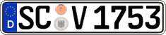German license plate, Regular plates