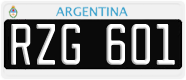 License plate of Argentina, Cars (1995, ABC 123)