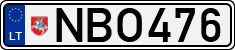 License plate of Lithuania, Cars