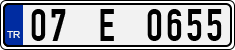 License plate of Turkey, Regular plates