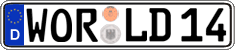 German license plate, Regular plates