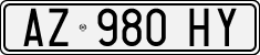 License plate of Italy, Cars (1994 year series)