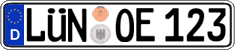 German license plate, Regular plates
