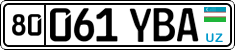 License plate of Uzbekistan, Organizations