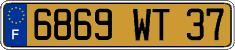 French license plate, FNI