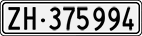 License plate of Switzerland, Cars
