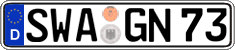 German license plate, Regular plates