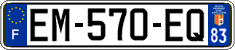 French license plate, SIV (ordinary)
